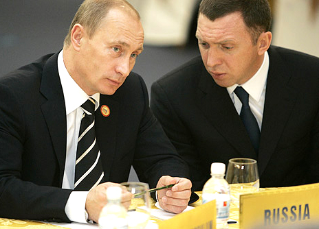 Дерипаска с Путин, снимка www.zougla.gr